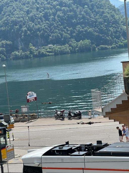 Neue Gartenwohnung Mit Sicht Auf Den Luganersee Ponte Tresa Exterior photo